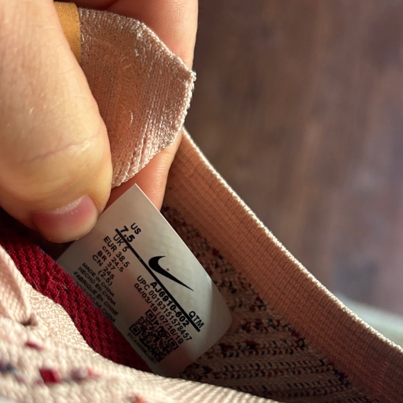 Nike Women's Pink and Red Knit Sneakers - Picture 5 of 5